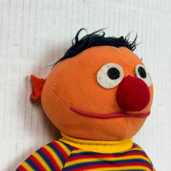 70's Vintage Knickerbocker Ernie Sesame Street Muppet 13" Plush Stuffed Toy - Picture 11 of 12